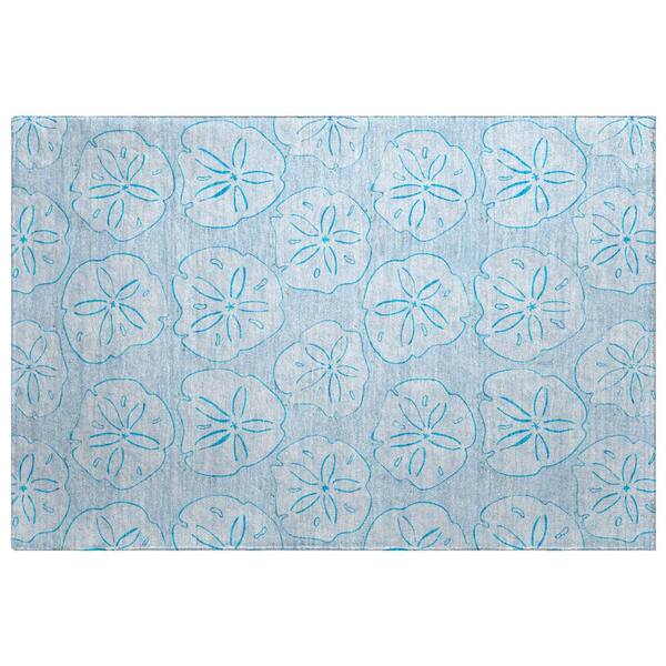 Dream Shag Premium Machine Washable Abstract ADS189 Blue 3 ft. x 4 ft. Area Rug