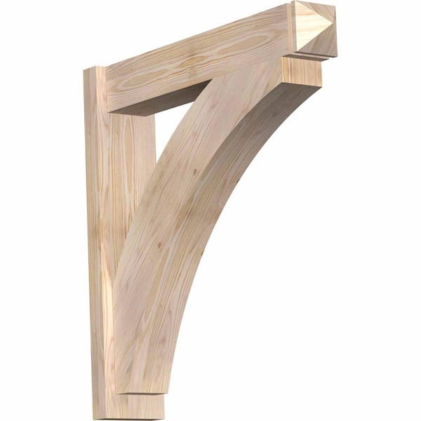 Ekena Millwork 6 in. x 30 in. x 30 in. Douglas Fir Thorton Arts and Crafts Rough Sawn Outlooker
