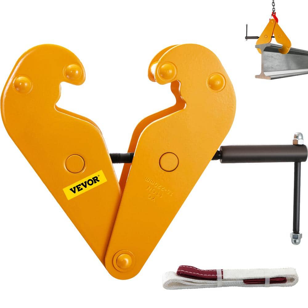 VEVOR Beam Clamp 2200 lbs. 1 ton Capacity I Beam Lifting Clamp 3 to 9