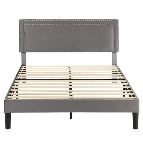 朔ページ Amazon.com: Bekusu Full Size Upholstered Bed Frame with