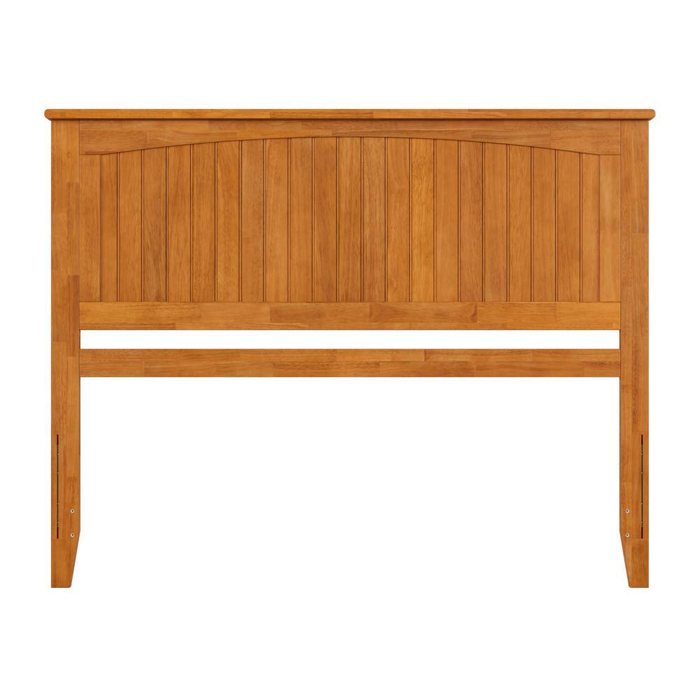 Nantucket Light Toffee Queen Wood Panel Headboard with USB Charger