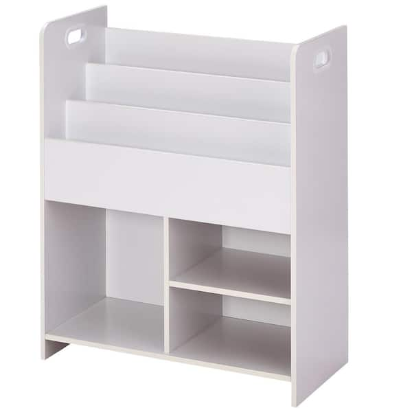 VECELO 3 Slot Rustic Document Filing Organizer, 29.53 in. Tall White ...