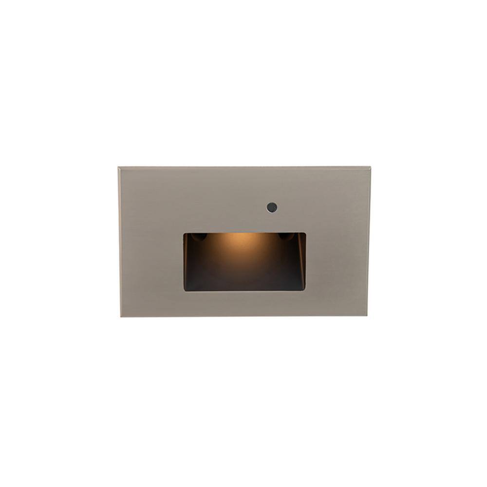 Brushed Nickel Dimmable LED Step Light with Photocell