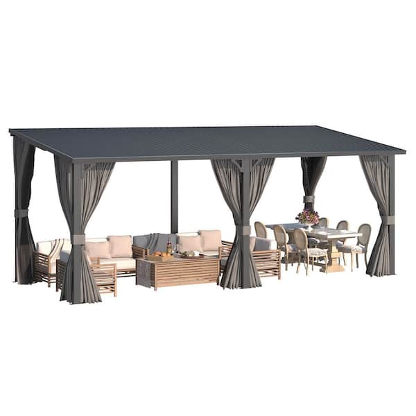 たオーダーページ AECOJOY 20 ft. x 8 ft. Metal Outdoor Lean to Wall-Mounted Hardtop
