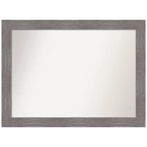 Pinstripe Plank Grey 43.5 in. W x 32.5 in. H Rectangle Non-Beveled Framed Wall Mirror in Gray