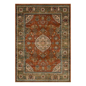 Fitzgerald 5 ft. x 7 ft. Spice Abstract Area Rug
