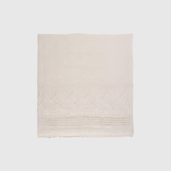Noble House Blanding White Floral Queen Duvet Cover