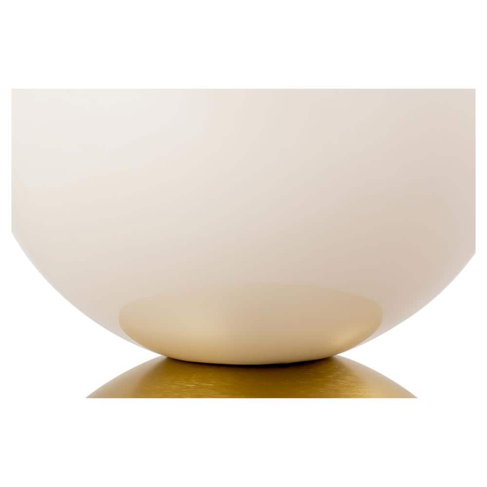 Calista Gold and Ivory Round Iron Side Table
