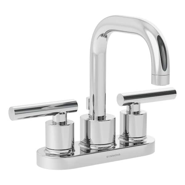 Symmons Dia 4 in. Centerset 2-Handle Mid-Arc Bathroom Faucet in Chrome