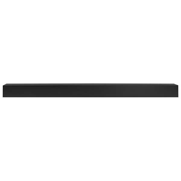 The Tyler Black 5 ft. Fireplace Cap-Shelf Mantel