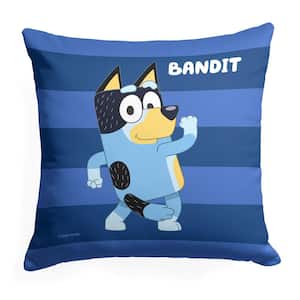 Bluey Roll Call Bandit 18 x18 Printed Multicolor Throw Pillow