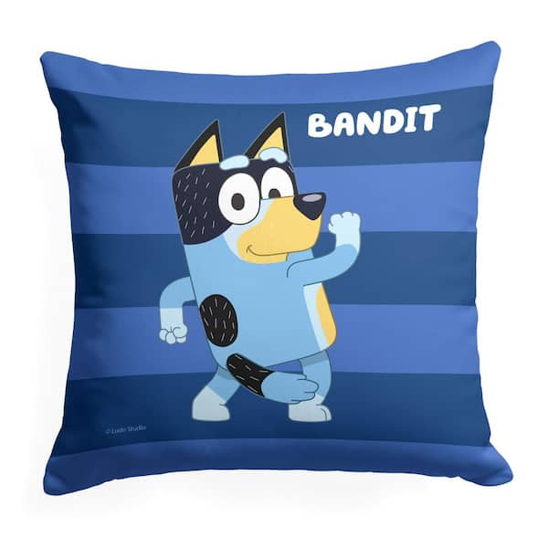 THE NORTHWEST GROUP Bluey Roll Call Bandit 18 x 18 Printed Multicolor Throw Pillow