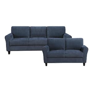 Lazzara Tesoro 78.5 in. W Flared Arm Textured Fabric Rectangle 2