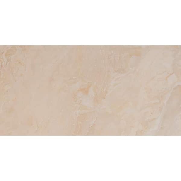 MSI Onice Beige 16 in. x 32 in. Glazed Polished Porcelain Floor and Wall Tile