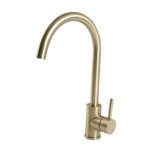 1.8 GPM High Arc Single-Handle Deck Mount Standard Kitchen Faucet in Gold