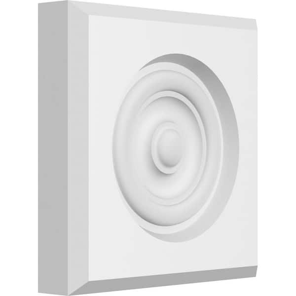 Ekena Millwork 5 in. W x 5 in. H x 1 in. P Standard Sedgwick Bullseye Rosette with Beveled Edge (2-Pack)