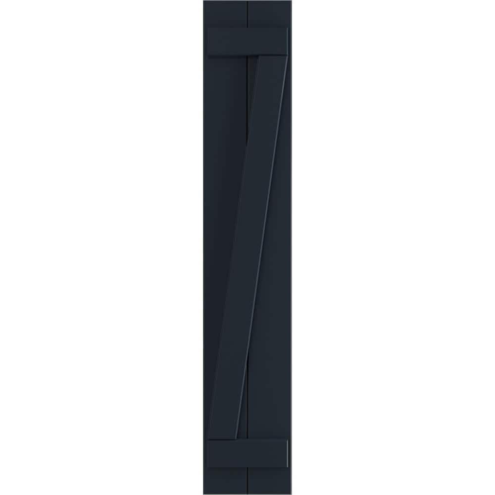 10-3/4 in. x 56 in. True Fit PVC Two Board Joined Board and Batten Shutters with Z-Bar, Starless Night Blue (Per Pair) price history on PriceWatchPro