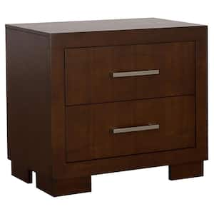 Jessica Cappuccino 2-Drawer Nightstand