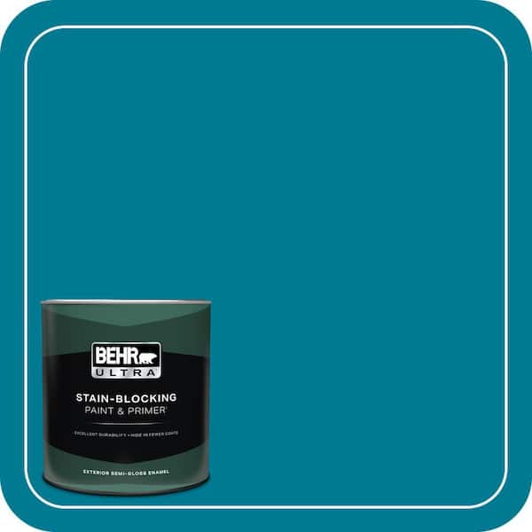 BEHR ULTRA 1 qt. #520B-7 Havasu Semi-Gloss Enamel Exterior Paint & Primer