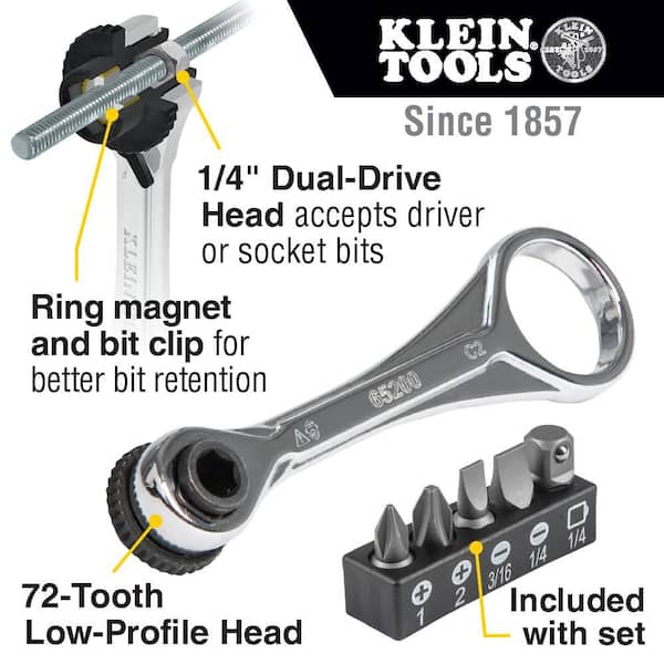 Klein Tools - Multi-Bit Screwdriver and Mini Ratchet Tool Set (3-Piece)