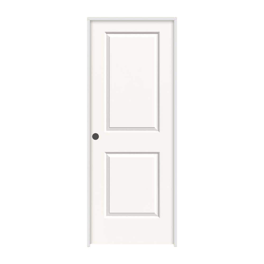 28 in. x 80 in. Carrara 2 Panel Right-Hand Solid Core White Painted Molded Composite Single Prehung Interior Door price history on PriceWatchPro