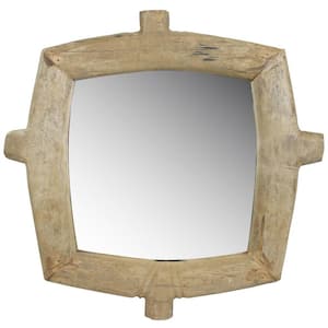 2 in. x 16 in. Classic Square Framed Brown Vanity Mirror