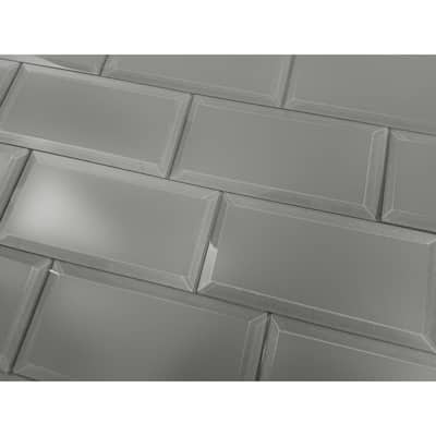 Gray 3x6 Subway Glass Tile, How Thick Is 3×6 Subway Tile
