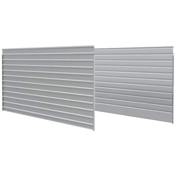Arrow 24 ft. W x 9 ft. H Eggshell Galvanized Steel 2-Sided Carport Enclosure