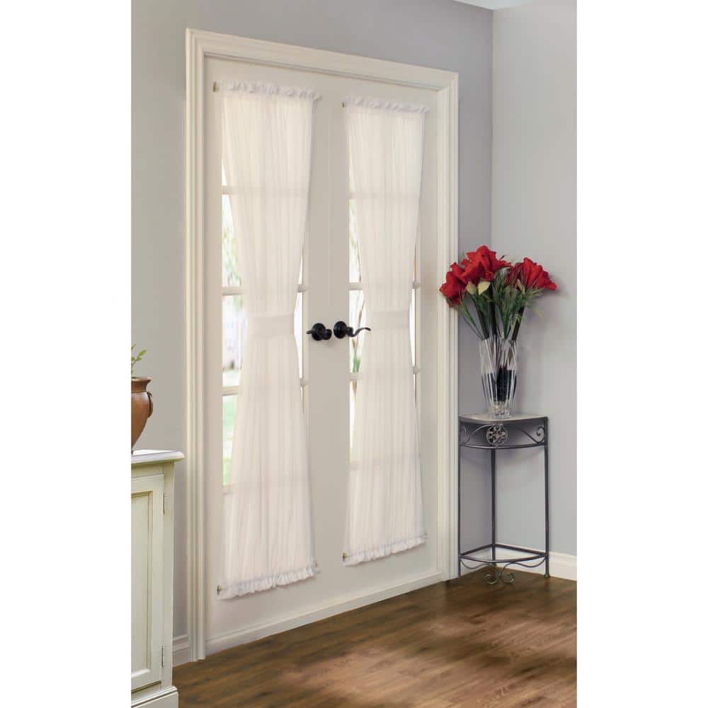 Rhapsody Ivory Lined 54 in. W x 72 in. L Rod Pocket Room Darkening Curtain 