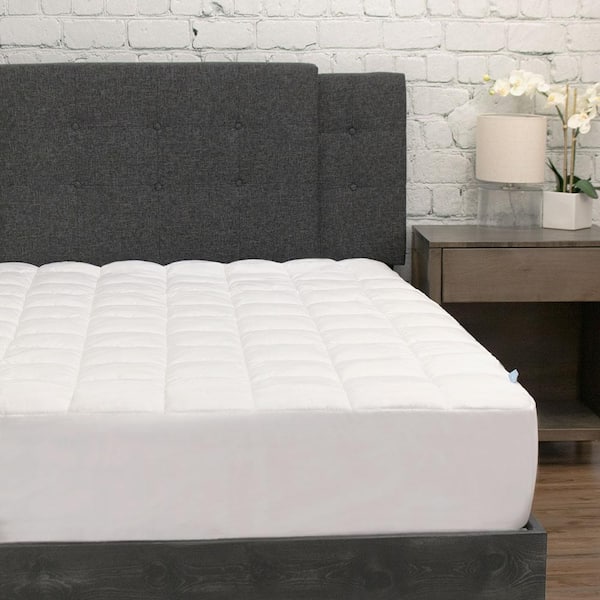 Photo 1 of eLUXURY White Twin XL Pillow Top Microfiber Mattress Pad