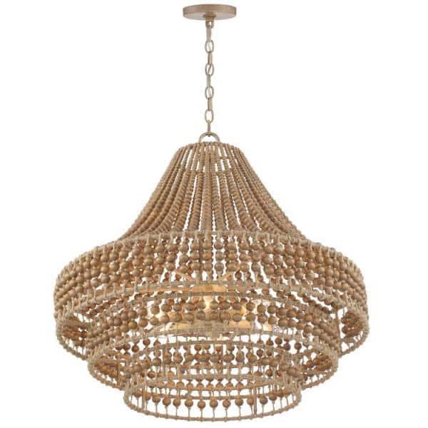 Crystorama Silas 6-Light Burnished Silver Chandelier SIL-B6006-BS