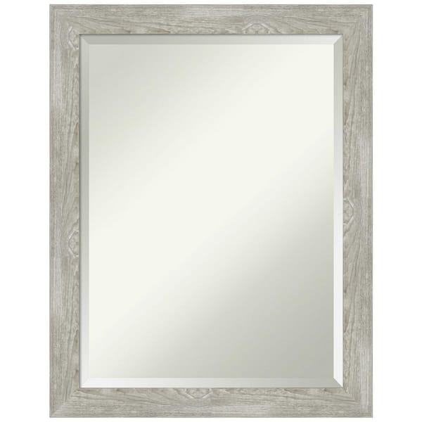 Amanti Art Dove Greywash Narrow 21.5 in. H x 27.5 in. W Framed Wall Mirror