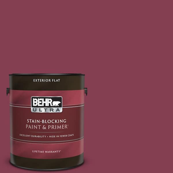 BEHR ULTRA 1 gal. #S-H-100 Exotic Flowers Flat Exterior Paint & Primer