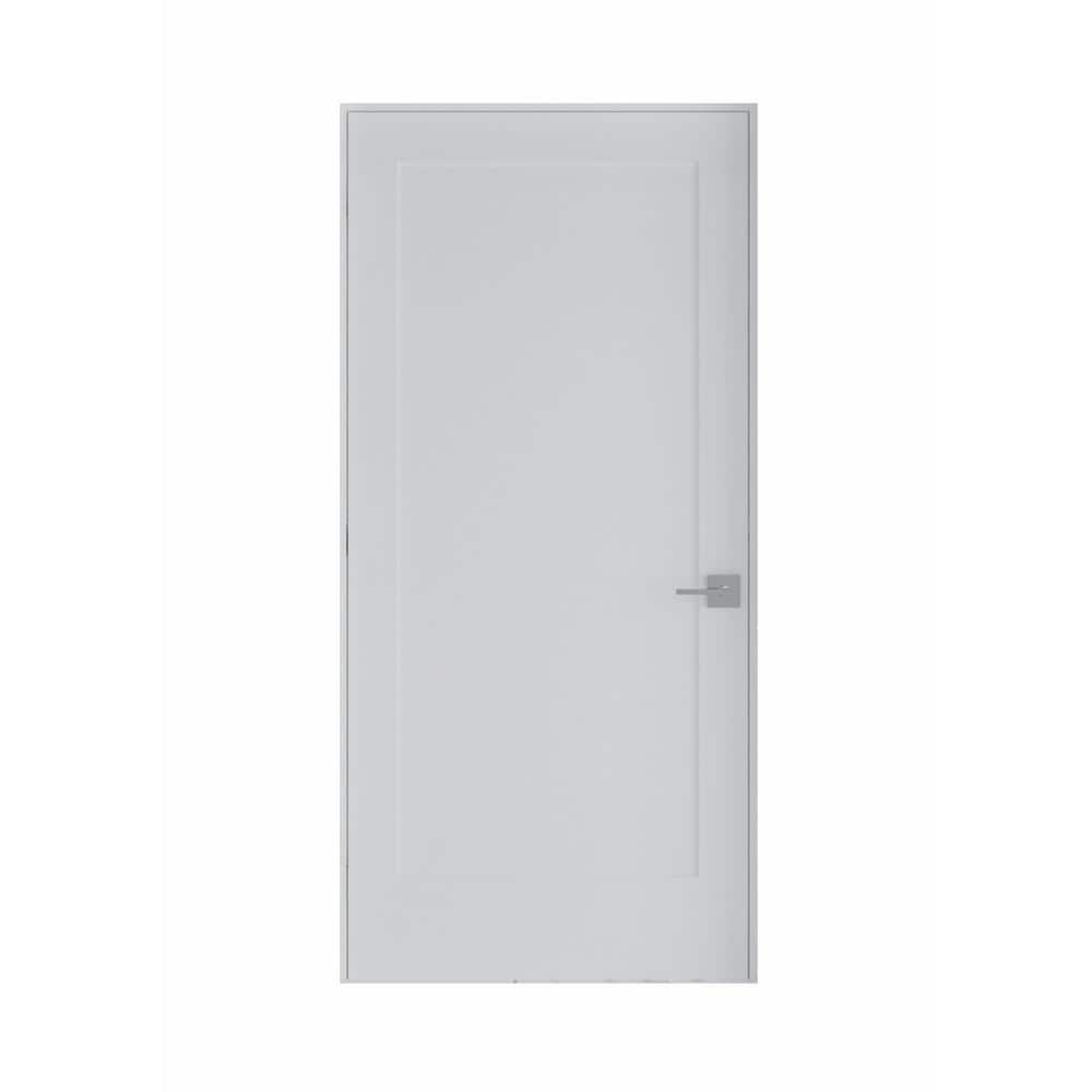 32 in. x 80 in. Right-Handed Solid Core White Primed Composite Single Pre-hung Interior Door Bronze Hinges -  RESO, RID32-1W-ORB-RH