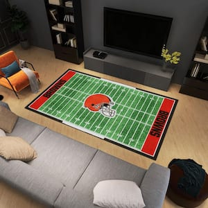 Cleveland Browns Green 6 ft. x 10 ft. Plush Area Rug