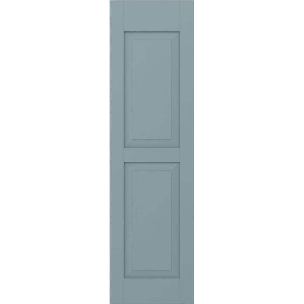 15-in W x 51-in H Americraft Two Equal Raised Panel Exterior Real Wood Shutters (Per Pair), Peaceful Blue price history on PriceWatchPro