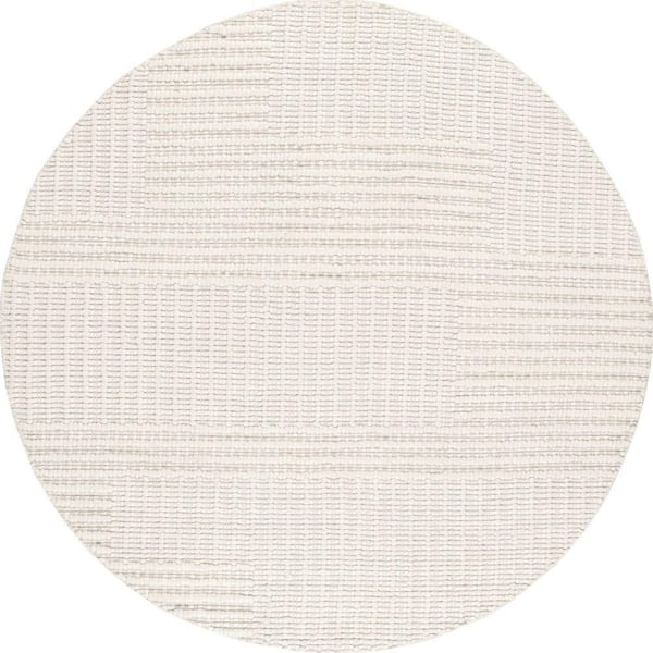 Skye Modern High-Low Ivory 6 ft. Round Rug