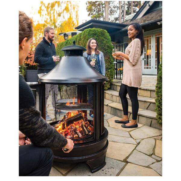 Wood Stove Outdoor Heater For Covered Deck DWELLCOZY Wood Pellets