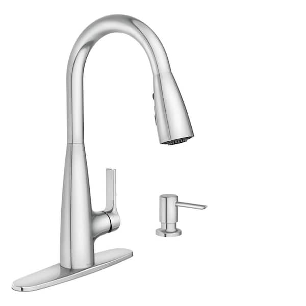 MOEN Haelyn Single-Handle Pull-Down Sprayer Kitchen Faucet with Reflex and Power Clean in Polished Chrome