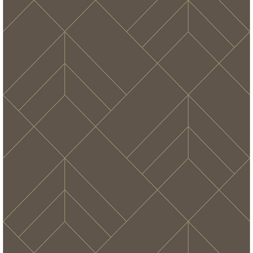 A-Street Prints Sander Chocolate Geometric Paper Glossy Non-Pasted  Wallpaper Roll 4066-26549 - The Home Depot