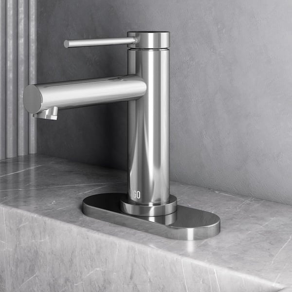 5.5 in. Zinc Bathroom Sink Faucet Hole Cover Deck Plate for 1 or 3 Hole in Chrome