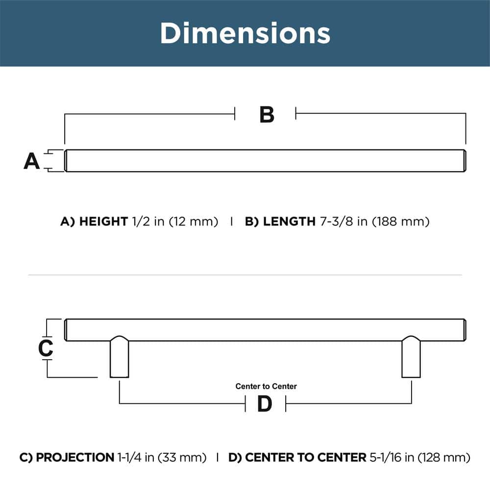 Matte Black Brass Modern Drawer Pulls with Mounting Hardware