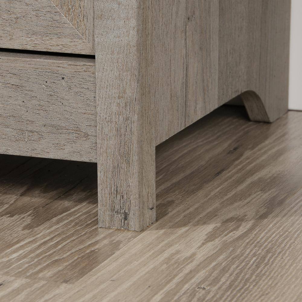Mystic Oak Adjustable 71.5" Gray Bookcase with Doors
