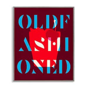 Modern Old Fashioned by Daphne Polselli Gray Framed Food Giclee Art Print 30 in. x 24 in.