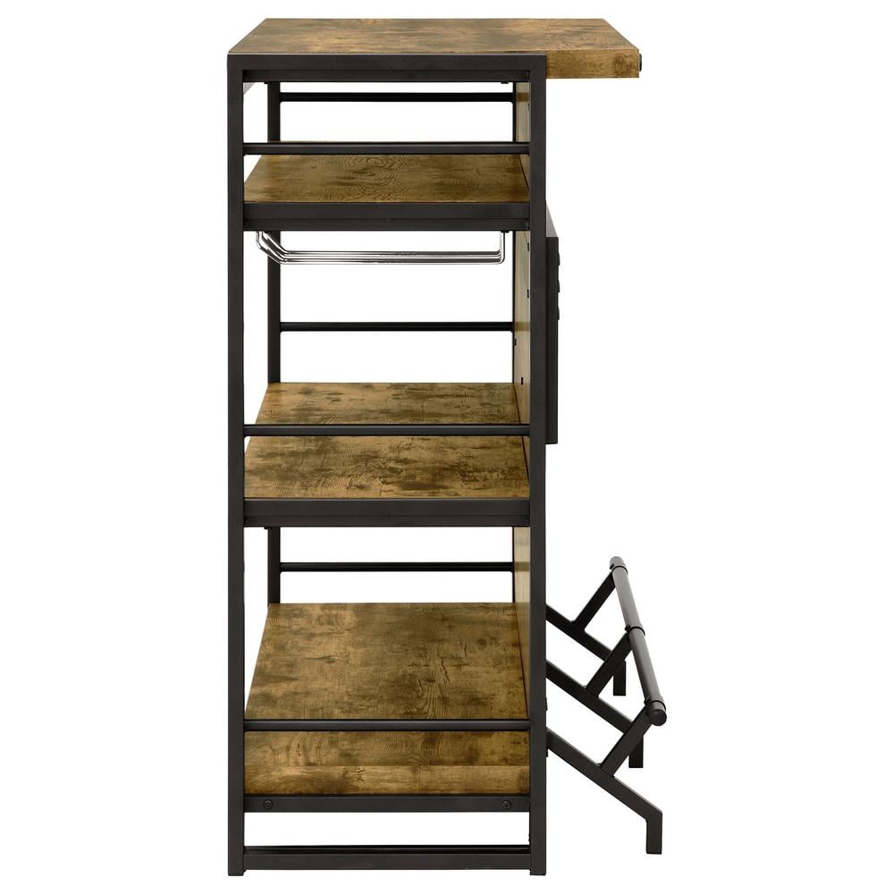 Antique Nutmeg and Dark Bronze Industrial Bar Unit