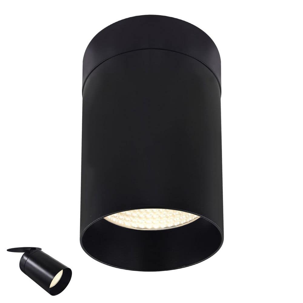 3 in. 15-Watt Color Selectable Integrated LED Cylinder Downlight Flush Mount 5CCT Dimmable 1000LM ETL Listed Black price history on PriceWatchPro