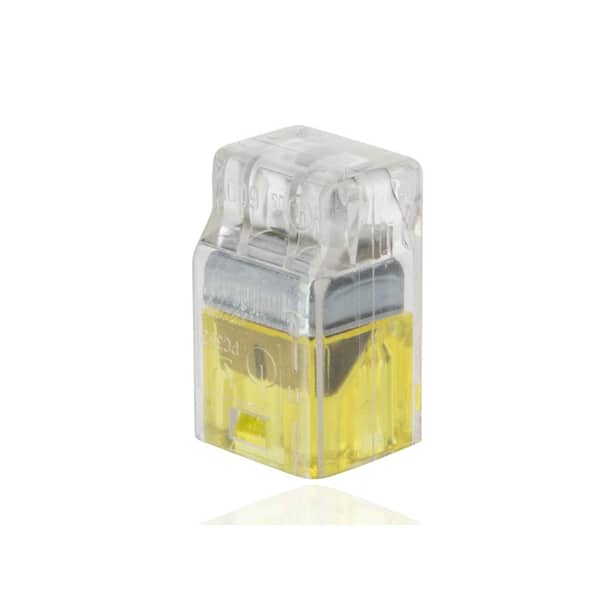 Unbranded 22-12 AWG, 2-Wire Push In Connector, Yellow (100-Pack)