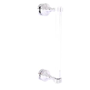 Pacific Grove 12 in. Single Side Shower Door Pull with Dotted Accents in Polished Chrome