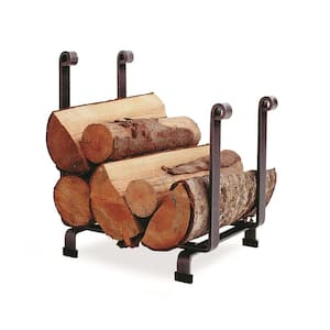 Handcrafted Hearth Firewood Rack Hammered Steel