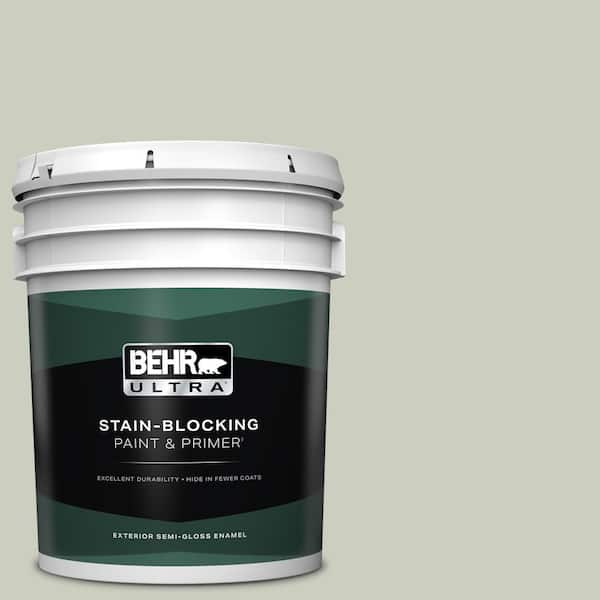 BEHR ULTRA 5 gal. #PPU10-11 Sliced Cucumber Semi-Gloss Enamel Exterior Paint & Primer